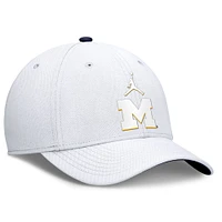 Men's Jordan Brand White Michigan Wolverines Rise Flex Hat