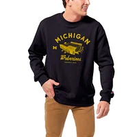 Sweat-shirt essentiel League Collegiate Wear pour hommes, bleu marine, Michigan Wolverines Stadium