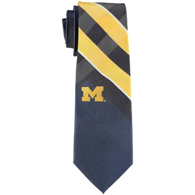 Michigan Wolverines Woven Poly Grid Tie