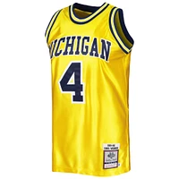 Maillot authentique College Vault 1991/92 Mitchell & Ness Chris Webber Maize Michigan Wolverines pour hommes