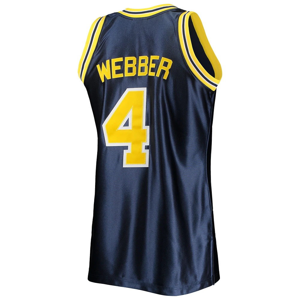 Maillot authentique Throwback College Mitchell & Ness Chris Webber marine Michigan Wolverines 1991/92 pour hommes