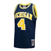 Men's Mitchell & Ness Chris Webber Navy Michigan Wolverines 1991/92 College Vault Player Swingman Jersey