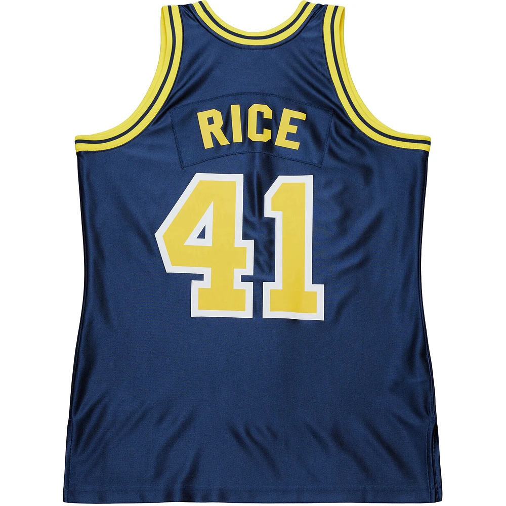 Men's Mitchell & Ness Glen Rice Navy Michigan Wolverines 1988/89 Authentic Jersey