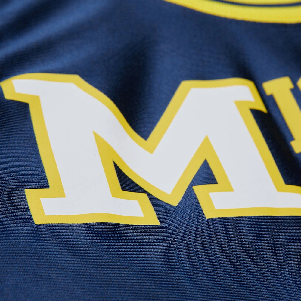 Men's Mitchell & Ness Glen Rice Navy Michigan Wolverines 1988/89 Authentic Jersey