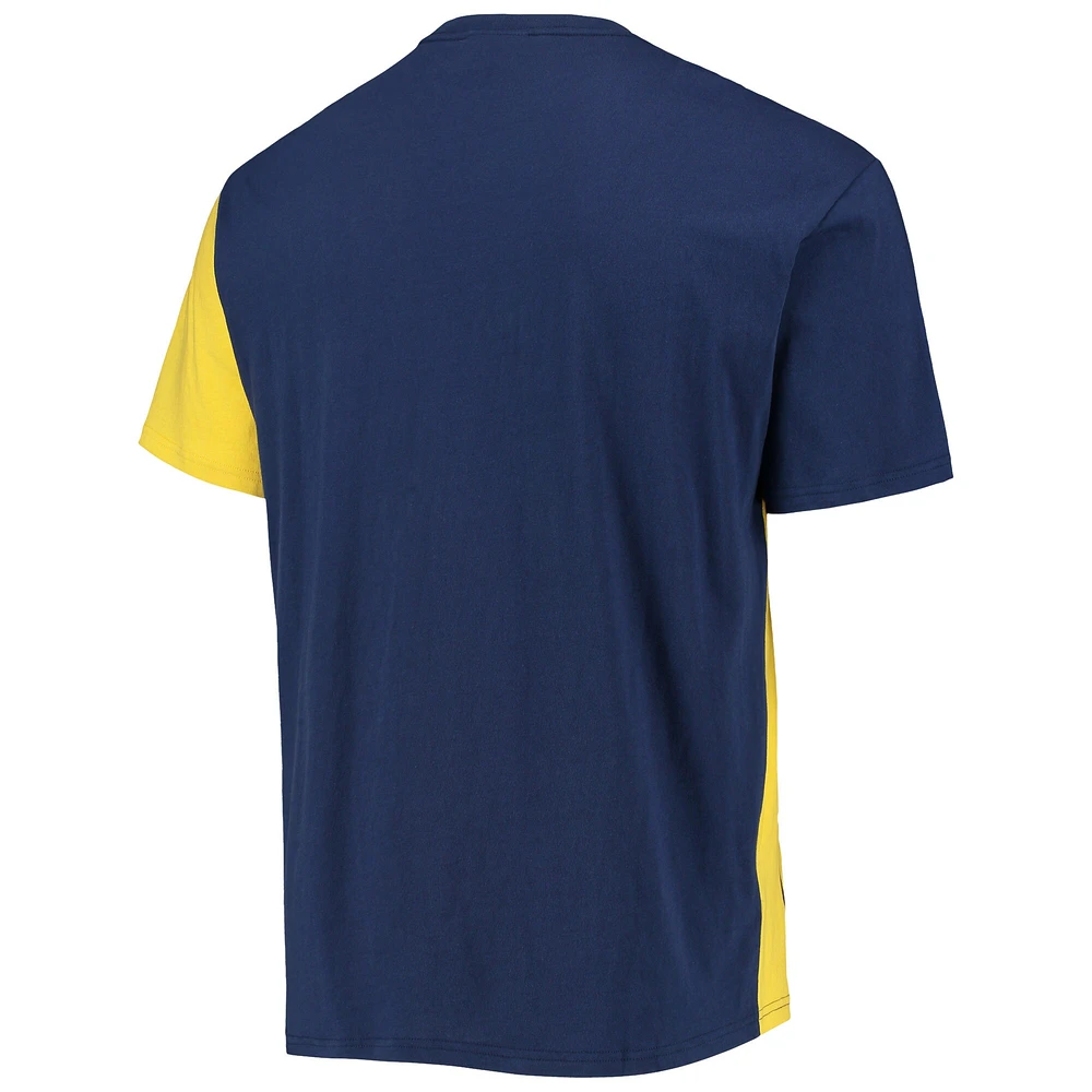 Men's Mitchell & Ness Navy/Maize Michigan Wolverines Play By 2.0 T-Shirt