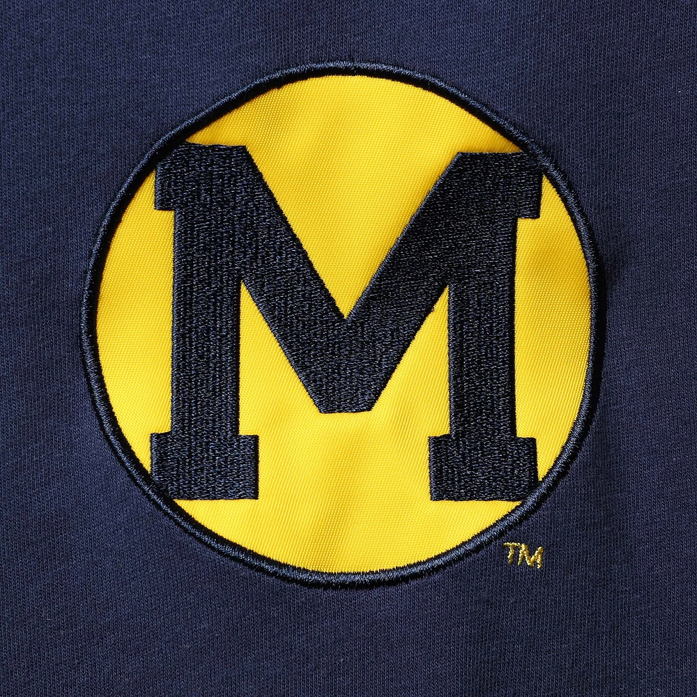 Men's Mitchell & Ness Navy/Maize Michigan Wolverines Play By 2.0 T-Shirt