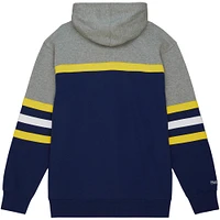 Men's Mitchell & Ness Navy Michigan Wolverines Head Coach Pullover Hoodie