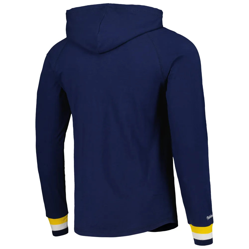 Sweat à capuche raglan légendaire des Michigan Wolverines de la marine Mitchell & Ness pour hommes