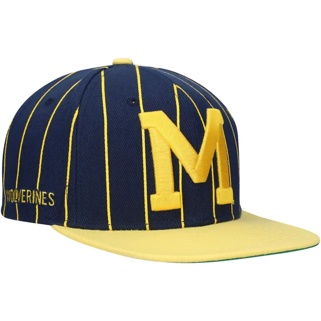 Mitchell & Ness Navy North Carolina Tar Heels Team Pinstripe Snapback Hat