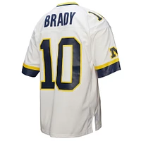 Maillot blanc Mitchell & Ness Tom Brady pour homme Michigan Wolverines Legacy 1999