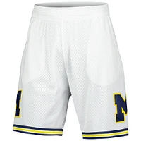 Men's Mitchell & Ness White Michigan Wolverines 1991/92 Throwback Jersey Shorts