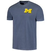 T-shirt bleu marine pour hommes, drapeau de baseball des Wolverines du Michigan, couleurs confortables