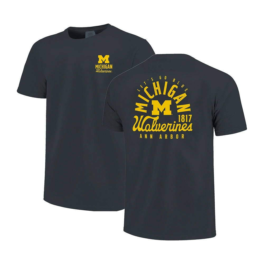 T-shirt à superposition de mascotte couleurs confortables des Michigan Wolverines pour hommes