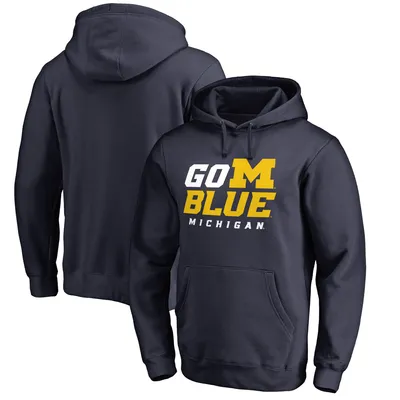 Michigan Wolverines Fanatics Branded Hometown Collection Blue Pullover Hoodie - Navy