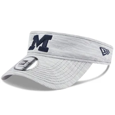 Michigan Wolverines New Era Logo Adjustable Visor - Gray