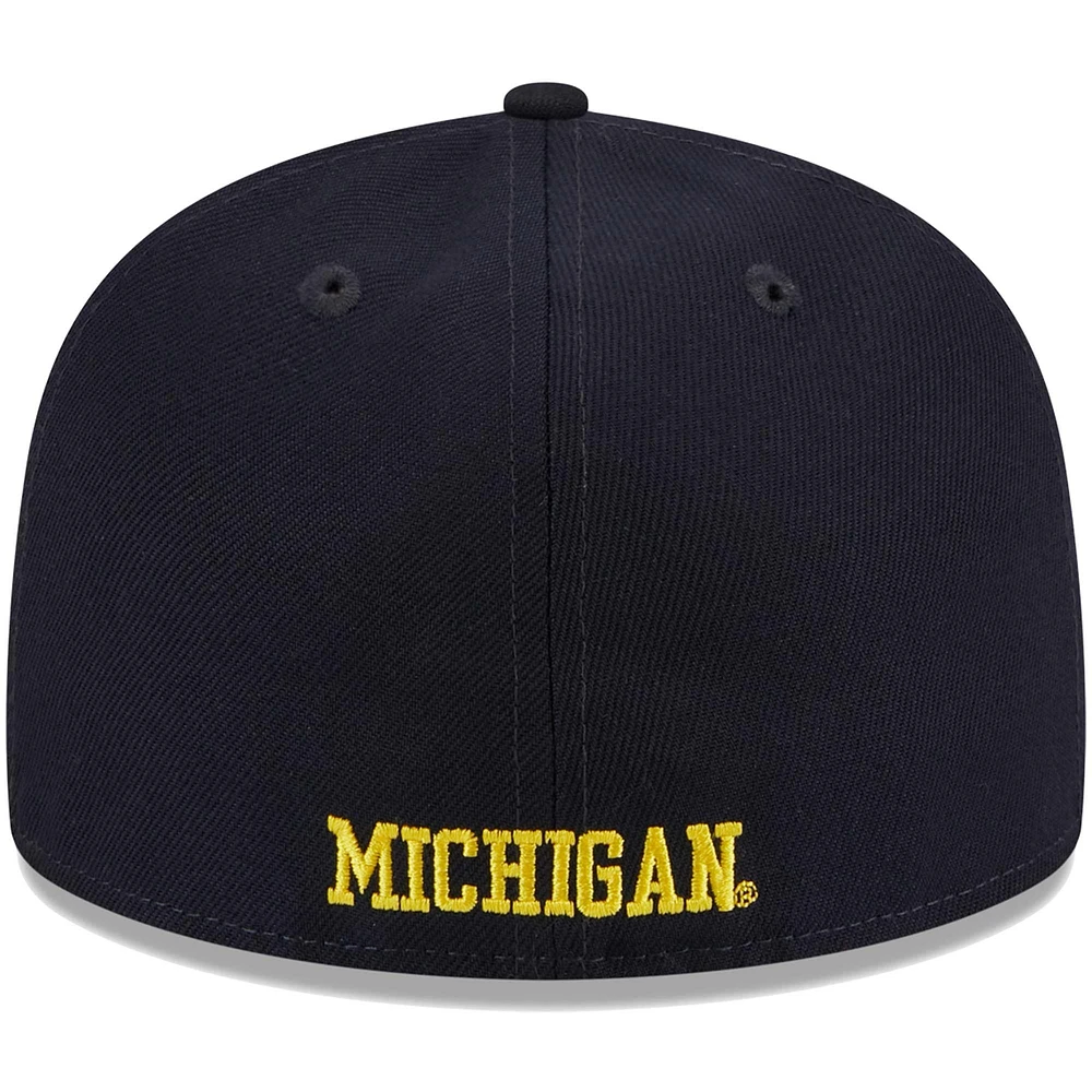 Casquette ajustée 59FIFTY bleu marine des Michigan Wolverines de New Era pour homme
