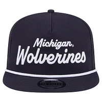 Casquette de golf à logo New Era bleu marine pour homme, motif aventure des Wolverines du Michigan