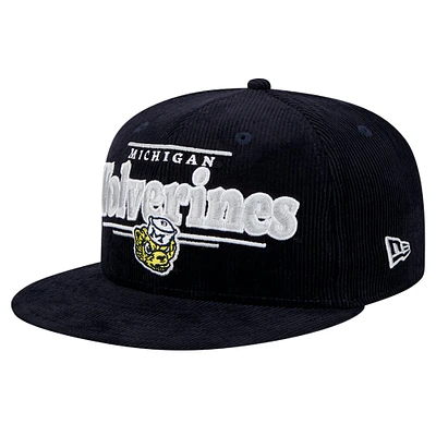 Men's New Era Navy Michigan Wolverines Display 9FIFTY Snapback Hat