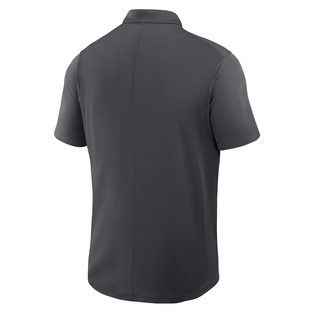 Men's Nike Anthracite Michigan Wolverines Primetime Victory Legacy Vault Logo Performance Polo