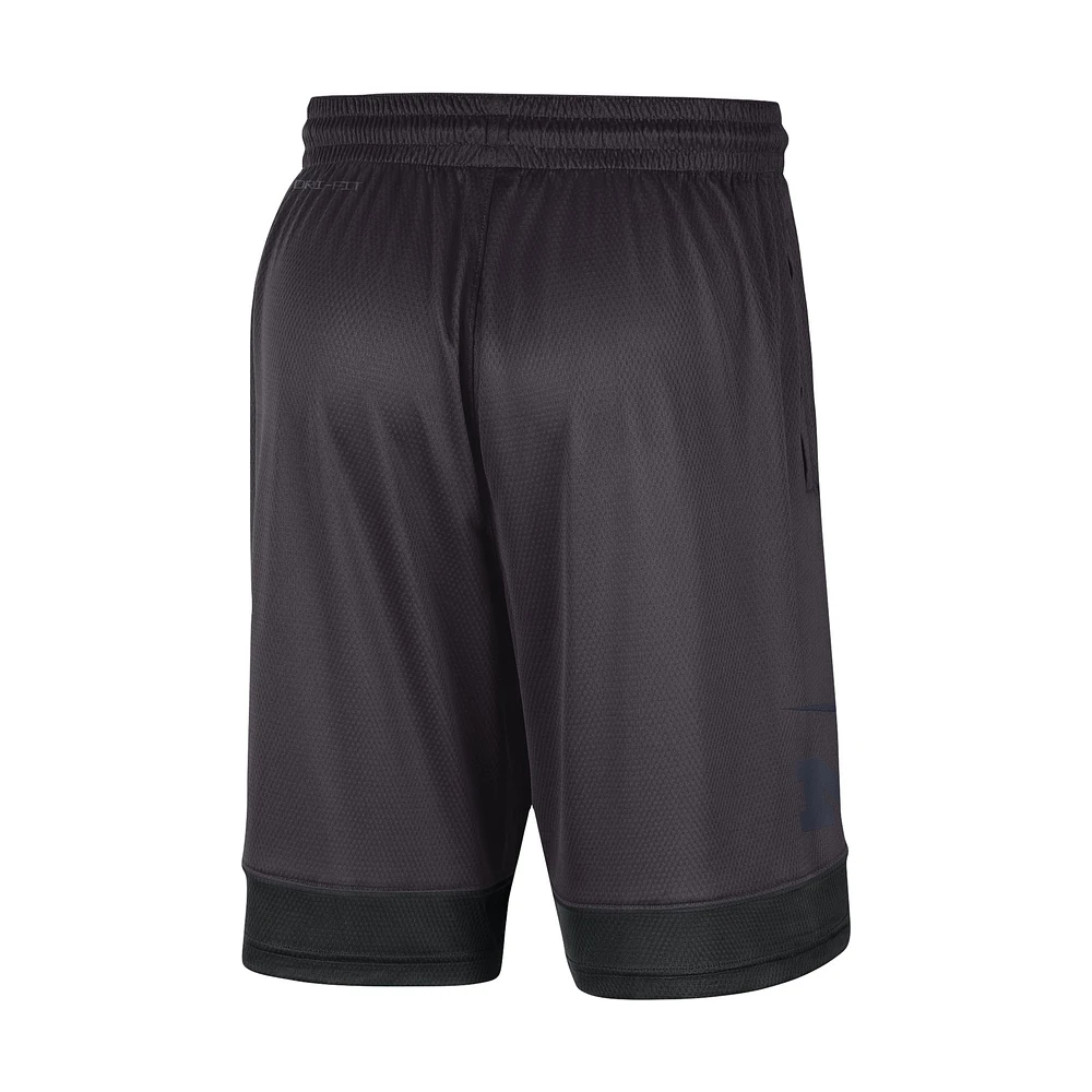 Short pour homme Nike Michigan Wolverines Performance Fast Break, anthracite