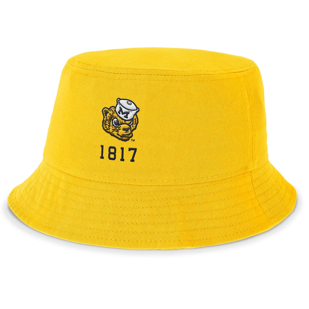 Chapeau bob Nike Gold Michigan Wolverines Legacy Apex pour homme