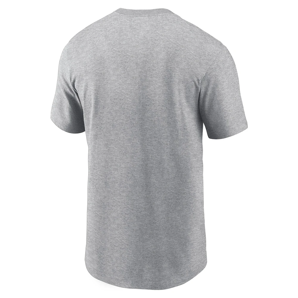 Men's Nike Heather Gray Michigan Wolverines Legacy Alma Mater T-Shirt