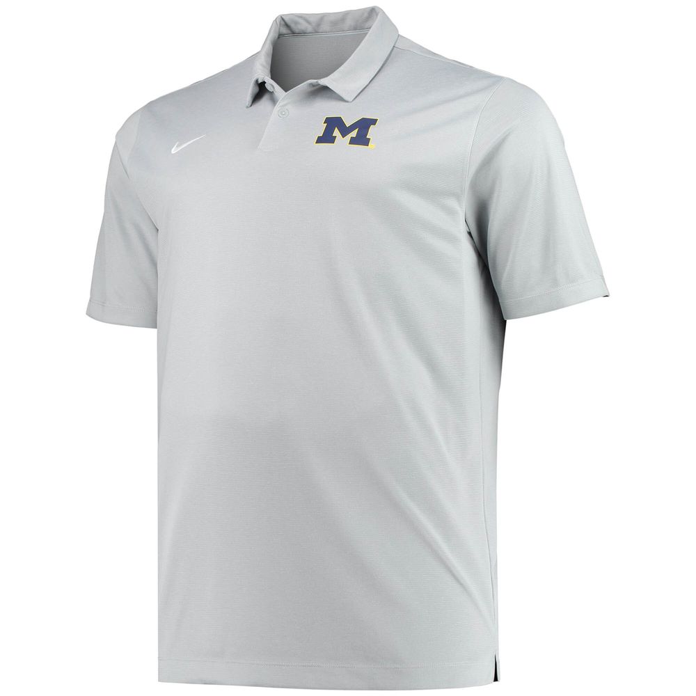 Men's Nike Heathered Gray Michigan Wolverines Big & Tall Performance Polo