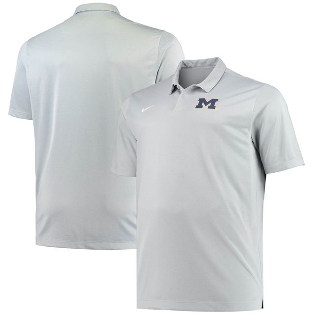 Polo de performance Nike Big & Tall pour hommes Michigan Wolverines en gris chiné