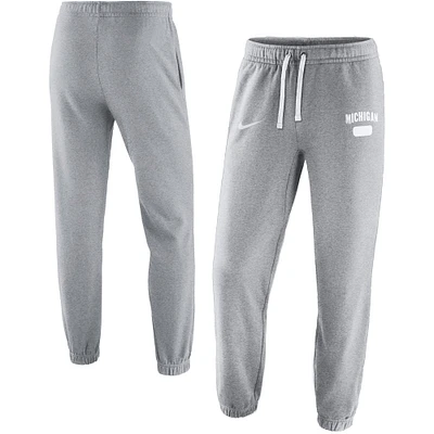 Pantalon molletonné pour homme Michigan Wolverines Saturday Nike, gris chiné