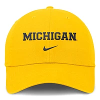 Men's Nike Maize Michigan Wolverines Club Adjustable Hat