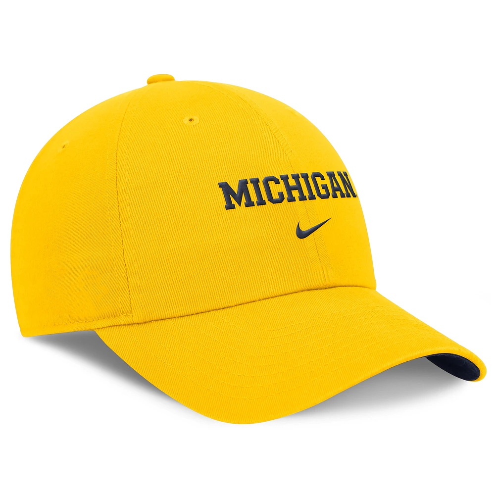 Men's Nike Maize Michigan Wolverines Club Adjustable Hat