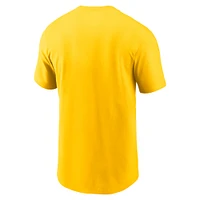 T-shirt Nike Maize Michigan Wolverines Legacy Alternate Logo pour homme