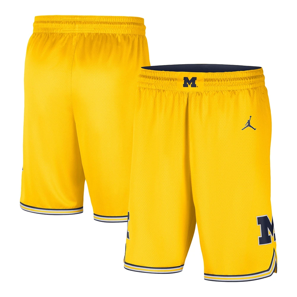 Short de basket-ball Nike Maize Michigan Wolverines Limited Performance pour homme