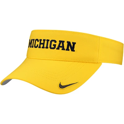 Visière ajustable Nike Maize Michigan Wolverines On-Field Ace Performance pour homme