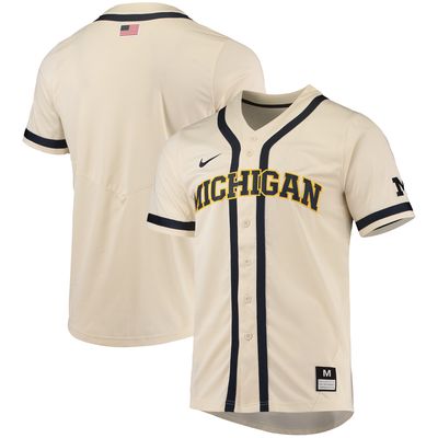 Men's Nike Natural Georgia Bulldogs Replica Baseball Jersey