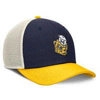 Casquette ajustable Nike Performance Rise pour homme, bleu marine/maïs, Michigan Wolverines
