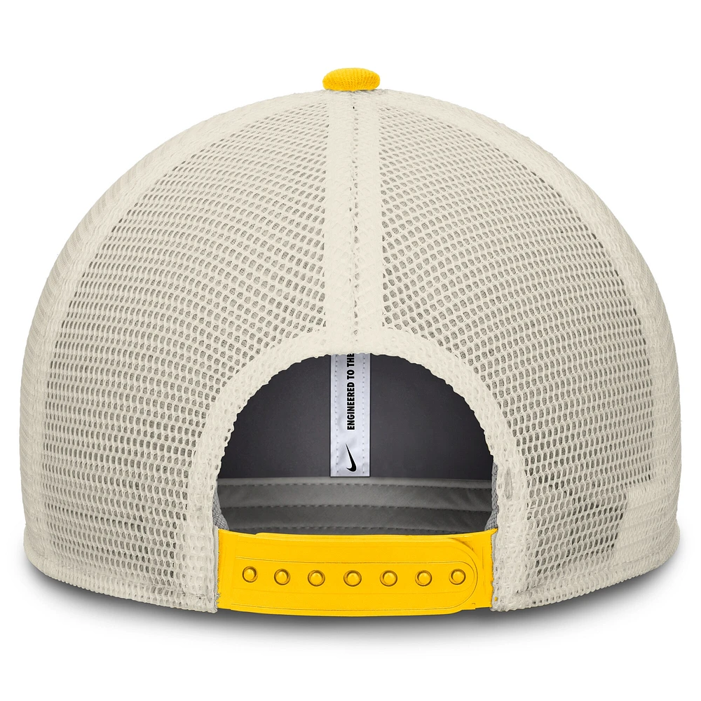 Casquette ajustable Nike Performance Rise pour homme, bleu marine/maïs, Michigan Wolverines