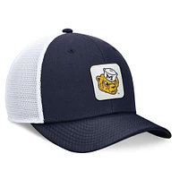 Men's Nike Navy/White Michigan Wolverines Legacy Rise Mascot Trucker Adjustable Hat