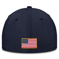 Men's Nike Navy Michigan Wolverines 2025 Dugout Coaches Rise Swoosh Performance Flex Hat