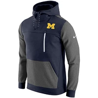 Sweat à capuche ajusté AV-15 2.0 Michigan Wolverines Nike bleu marine pour homme