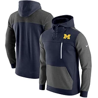 Men's Nike Navy Michigan Wolverines AV-15 2.0 Slim Fit Pullover Hoodie