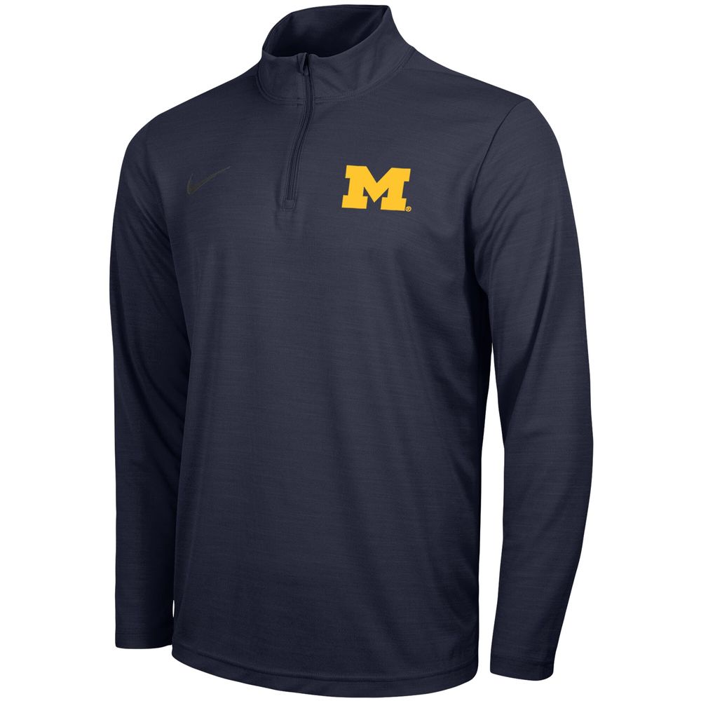 Men's Nike Navy Michigan Wolverines Big & Tall Primary Logo Intensity Performance Quarter-Zip Jacket