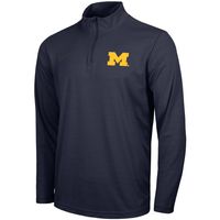 Men's Nike Navy Michigan Wolverines Big & Tall Primary Logo Intensity Performance Quarter-Zip Jacket