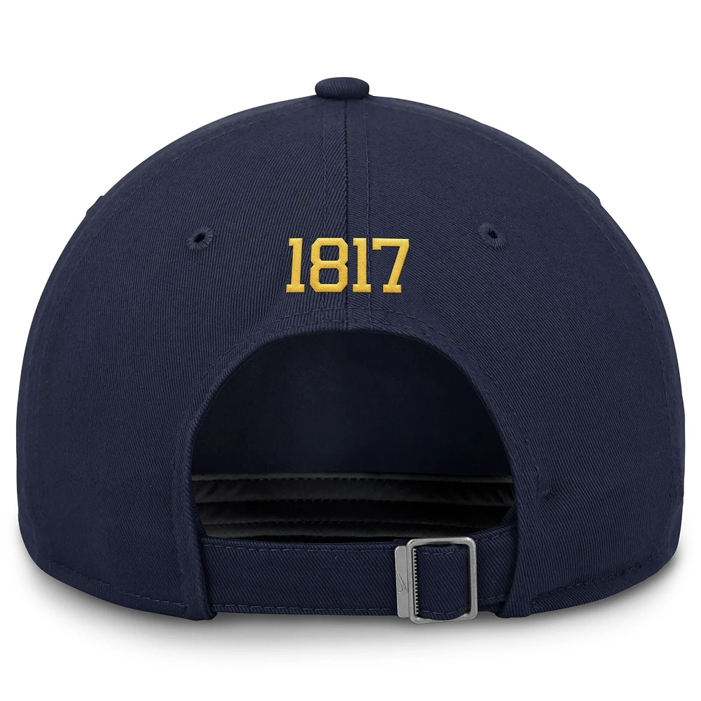 Men's Nike Navy Michigan Wolverines Club Swoosh Performance Adjustable Hat