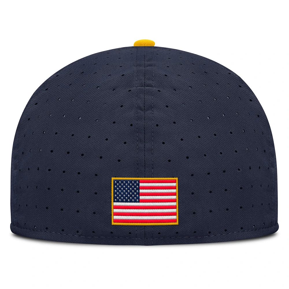 Casquette ajustée True Performance On-Field Dugout des Wolverines du Michigan pour homme Nike bleu marine