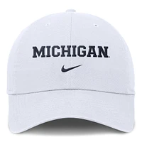 Men's Nike White Michigan Wolverines Club Adjustable Hat