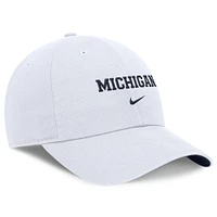 Men's Nike White Michigan Wolverines Club Adjustable Hat