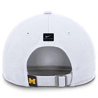 Men's Nike White Michigan Wolverines Club Adjustable Hat