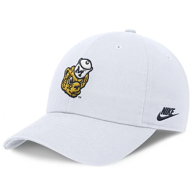 Casquette ajustable Nike blanche Michigan Wolverines Club Swoosh Performance pour homme