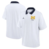 Men's Nike White Michigan Wolverines Jersey Polo
